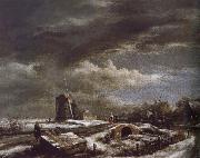 Jacob van Ruisdael Winter Landscape oil